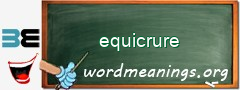 WordMeaning blackboard for equicrure